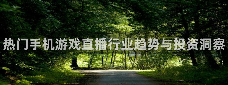杜邦娱乐官网：热门手机游戏直播行业趋势与投资洞察